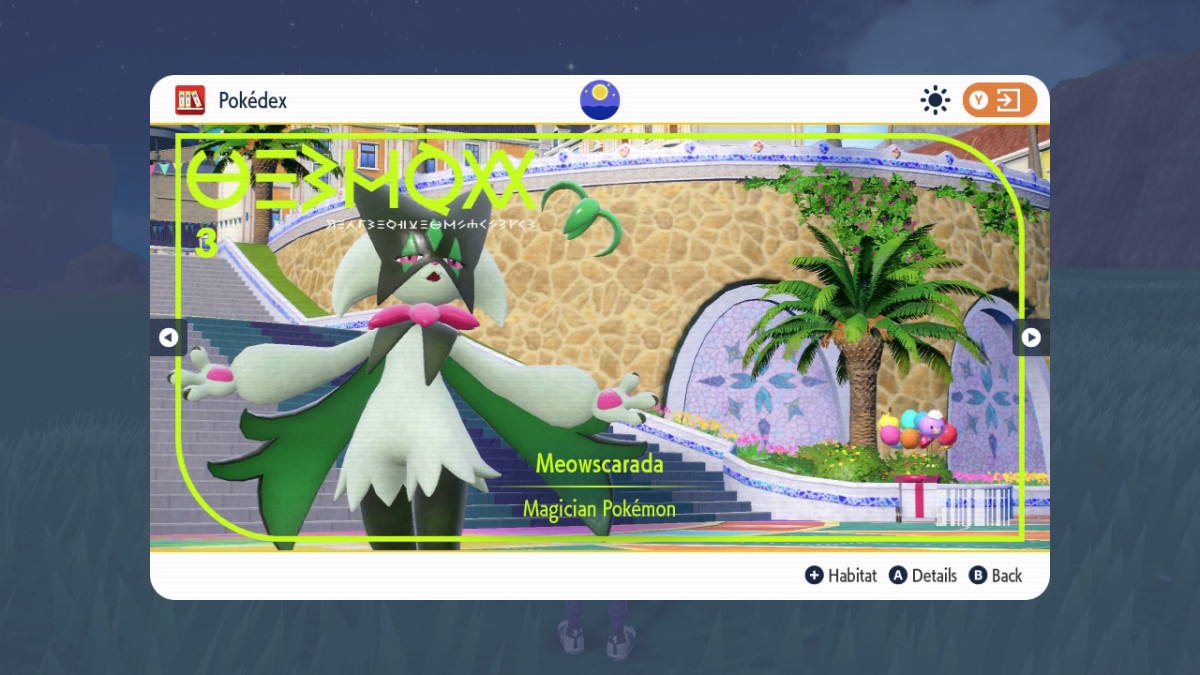 Pokemon Scarlet and Violet Pokedex Meowscarada